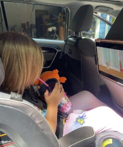 LISEN Tablet iPad Holder for Car Mount Headrest iPad Car Holder Back Seat Travel Accessories Car Tablet Holder Mount Road Trip Essentials for Kids Adults Fits All 4.7-12.9" Devices & Headrest Rod BLACK-FITS 1.77"-8.2" HEADREST ROD 54 817dYB PgnL