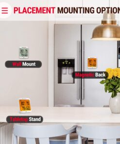 ThermoPro TP63B Indoor Outdoor Thermometer Wireless Hygrometer, 500FT Inside Outside Thermometer, Remote Temperature Monitor with Cold-Resistant Sensor, Outdoor Thermometers for Patio Home Greenhouse 30 817f73eW5L