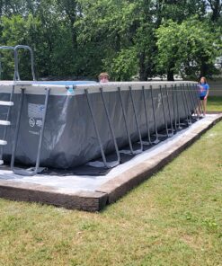 INTEX 26377EH Ultra XTR Deluxe Rectangular Above Ground Swimming Pool Set: 32ft x 16ft x 52in – Includes 2650 GPH Sand Filter Pump – Saltwater System – SuperTough Puncture Resistant – Rust Resistant with Sand Filter Pump & Saltwater System 38 817fbZmOdlL 1