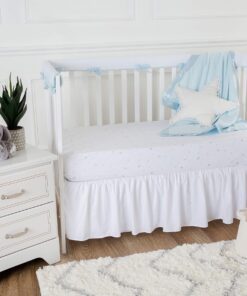 Alternative view of TL Care 100% Natural Cotton Percale Crib Bed Skirt, White, Soft Breathable, for Boys and Girls