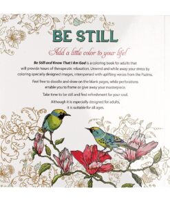 "Be Still" Inspirational Adult Coloring Therapy Featuring Psalms 35 817fmcpMtzL