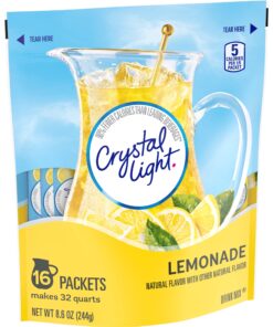 Crystal Light Sugar-Free Lemonade Naturally Flavored Powdered Drink Mix 16 Count Pitcher Packets 16 Count (Pack of 1) 11 817hM9GUFL