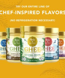 4th & Heart Vanilla Bean Grass-Fed Ghee, 9 Ounce, Keto, Pasture Raised, Lactose and Casein Free, Certified Paleo 9 Ounce (Pack of 1) 29 817hgVI8TsL