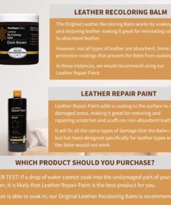 The Original Leather Recoloring Balm by Furniture Clinic - 16 Color Options - Leather Repair Kit for Furniture - Restore Couches, Car Seats, Clothing - Non-Toxic Leather Repair Cream (Navy Blue) Navy Blue 26 817hmckoawL 1