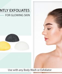 pureSOL Konjac Sponge - Original - Facial Sponge, Sponge, Eco-Friendly - Gentle Exfoliating Sponge, Deep Cleansing, Improved Skin Texture - Konjac Facial Cleansing Sponge The Original 16 817j9LO XUL