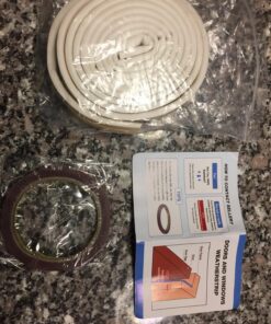 33Feet Long Weather Stripping for Door,Insulation Weatherproof Doors and Windows Seal Strip,Collision Avoidance Rubber Self-Adhesive Weatherstrip,(2 Rolls,16.5Ft/10m Each,White) 33Ft White 20 817jezjw IL