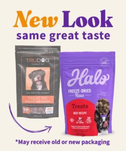 Alternative view of Halo Raw Freeze Dried Dog Treats, Beef Recipe, Dog Treats Pouch, All Life Stages, 2.5-OZ Pouch 2.5 Ounce (Pack of 1)