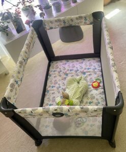 Graco Pack and Play Portable Playard, Push Button Compact Fold, Carnival Pack N Play 38 817kCCdtpCL