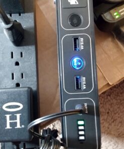 HALO Bolt 58830 mWh Portable Phone Laptop Charger Car Jump Starter with AC Outlet and Car Charger - Black Graphite 36 817mJoOZoOL