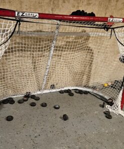 EZGoal 67109 Monster Steel Tube Heavy-Duty Official Regulation Folding Metal Hockey Goal Net, 6 x 4 - Feet, Red 21 817niCVbYdL