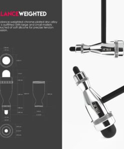 MDF® Tromner Neurological Reflex Hammer with Built-in Brush for cutaneous and Superficial responses - Light - HDP Handle - Free-Parts-for-Life & Lifetime Warranty - Black (MDF555P-11) Black-hdp Handle 8 817otiWOp5L