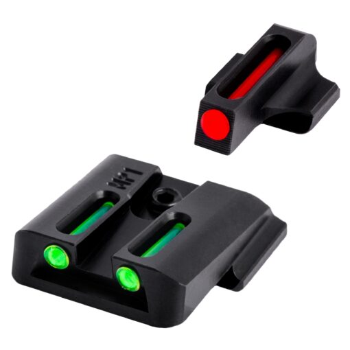 TRUGLO Fiber-Optic Handgun Night Sight | Compact Durable Snag-Resistant High-Visibility Red Front & Green Rear Sight for Handguns Smith & Wesson M&P Set