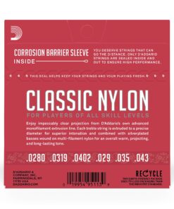 D'Addario EJ27N Student Nylon Classical Guitar Strings, Normal Tension 1-Pack 16 817s17oRdOL