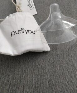 Nipple Shields for Nursing - Soft Set of 3, 24mm / 20mm / 18mm / 16mm, with Free Case | Cushions Sore or Sensitive Nipples, Flex Breastfeeding Shield, Newborn Attachment to Breast, by purifyou (20mm) 20mm, clear 31 817s3XLod2L