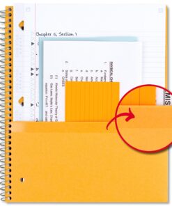 Five Star Spiral Notebooks Plus Study App, 2 Pack, 5 Subject, College Ruled Paper, 11" x 8-1/2", 200 Sheets, Black & White (73035) Black, White 16 817tbZZtNrL