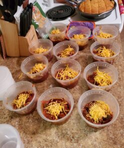 Glotoch 24 Pack 16 oz. (2 Cups) Plastic Food and Drink Storage Containers Set with Lids - Microwave, Freezer & Dishwasher Safe Eco-Friendly, BPA-Free, Reusable & Stackable 16 oz. - 24 Sets 36 817us5IC5L 1