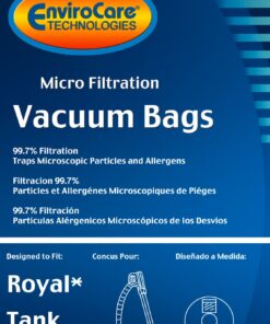 Alternative view of EnviroCare Replacement Micro Filtration Vacuum Cleaner Dust Bags made to fit Royal Tank Type J. 7 pack and 1 Filter