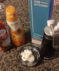 Professional Aluminum Whipped Cream Dispenser - Leak-Free Whip Cream Maker Canister with 3 Decorating Nozzles & Cleaning Brush - 1-Pint / 500 mL Cream Whipper - N2O Chargers (Not Included) 2 33 817vRtgGh9L 1