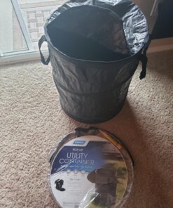 Camco Pop-Up Utility Container | Features Heavy Duty Liner & Zipper Close Lid | Holds 30-Gallon Kitchen-Size Trash Bags | Stands 2-Ft Tall & Collapses for RV Storage and Organization (42893) 27 817vdb5aSUL