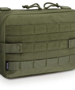 WYNEX Tactical Admin Molle Pouch, Medical EDC EMT Utility Bag Shell Design Attachment Pouches Hiking Belt Bags Army Green 25 817vthwW1iL