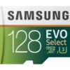 SAMSUNG (MB-ME128GA/AM) 128GB 100MB/s (U3) MicroSDXC EVO Select Memory Card with Full-Size Adapter 1 Count (Pack of 1) Card and Adapter Only