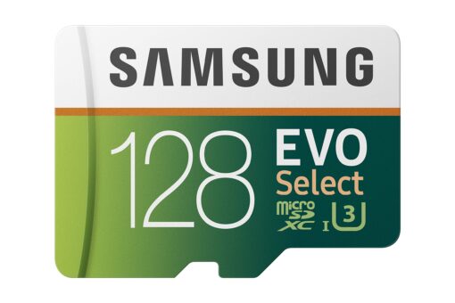 SAMSUNG (MB-ME128GA/AM) 128GB 100MB/s (U3) MicroSDXC EVO Select Memory Card with Full-Size Adapter 1 Count (Pack of 1) Card and Adapter Only