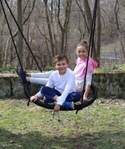M & M Sales Enterprises MM00124Web Riderz Outdoor Swing N' Spin- Safety Rated to 600 lb, 39 inch Diameter, Adjustable Hanging Ropes, Ready to Hang and Enjoy as a Family, Black 38 817xh6PVXVL 3