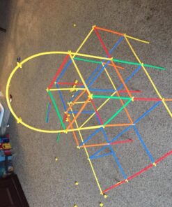 Playlearn LARGE 816 Piece Straws Builders Construction Building Toy – 8 Inch Full Size Straws - Giant Pack with Wheels and Special Connectors 39 817zmOu9Z7L