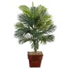 Nearly Natural 6536 Areca Palm with Wicker Basket Decorative Silk Plant, Green,10.5" x 10.5" x 40" 40 8180ClIytxL