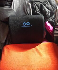 Everlasting Comfort The Original Lumbar Support Pillow - Improves Posture, Promotes Back Pain Relief - Superior Office Chair Back Support for Gaming and Desk Chairs - Lumbar Pillow for Car, Couch Black 34 8180p3NiK1L