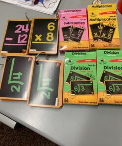 Star Right Math Flash Cards Set of 4 - Addition, Subtraction, Division, & Multiplication Flash Cards - 4 Rings - 208 Math Flash Cards - Ages 6+ - Kindergarten, 1st, 2nd, 3rd, 4th, 5th & 6th Grade 40 8181J4oLYYL
