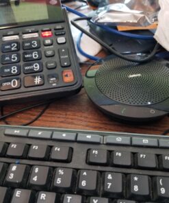 Jabra Speak 510 UC Wireless Bluetooth Speakerphone – Outstanding Sound Quality, Portable Conference Speaker for Holding Meetings Anywhere - Certified for Zoom & Google Meet UC Optimized (Standard) 38 8181dpsOcmL