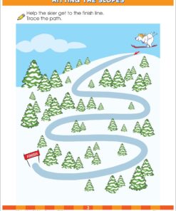 School Zone - Mazes Preschool Workbook - 32 Pages, Ages 3 to 5, Preschool to Kindergarten, Maze Puzzles, Colorful Pictures, and More (School Zone Activity Zone® Workbook Series) 10 8182RHcQX6L