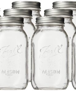 Ball Mason Regular Mouth Quart Jars with Lids and Bands, Set of 12 RM Quart Ball Jar 12 pk Standard Packaging 23 8182yDzYC2L