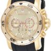 Invicta Men's 17884 Pro Diver Analog Display Swiss Quartz Black Watch Black/Gold