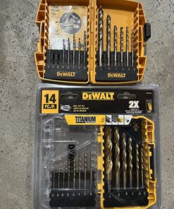 DEWALT Drill Bit Set, 14-Piece, 135 Degree Split Point, Titanium Nitride Coated, For Plastic, Wood and Metal (DW1354) 14-Piece Drill Bit Set Screwdriver Bit Set 25 8183BxQ6L
