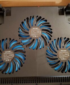 TECKNET Laptop Cooling Pad, Portable Slim Quiet USB Powered Laptop Notebook Cooler Cooling Pad Stand Chill Mat with 3 Blue LED Fans, Fits 12-17 Inches (Black) Black 44 8183FlEWYhL