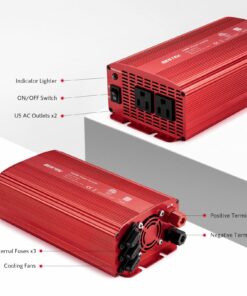 BESTEK 1000W Car Power Inverter, DC 12V to 110V Car Power Converter with 2 AC Ports Multi-Protection 1000 watt Power Inverter for Vehicles/Car/RV/Home, Terminals Power Cables Input,Road Trip Essential 18 8183nJo6v4L