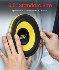 Pyle 6.5 Inch Mid Bass Woofer Sound Speaker System - Pro Loud Range Audio 300 Watt Peak Power w/ 4 Ohm Impedance and 60-20KHz Frequency Response for Car Component Stereo PLG64,Yellow 31 8184SlYERJL