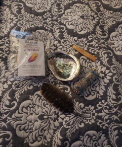 Smudge Kit - White Sage, Palo Santo, Abalone Shell, Smudging Feather, for Healing, Purifying, Meditating & Incense (Essentials) 30 8185J7QomML 1
