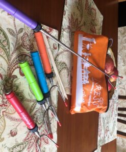 Marshmallow Roasting Sticks kit-Telescoping Stainless Steel Cookware Set Forks for Smores & Best Camping Accessories for Kids Over Campfire & Hot Dog Fire Pit Cooking 44 8185Nu iPiL