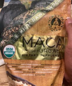 Viva Naturals Organic Maca Powder - Gelatinized Maca Powder Organic, Vegan and Kosher Peruvian Superfood - Certified USDA Organic, Gluten-Free & Non-GMO 1 Pound (Pack of 1) 33 8186PO6fmjL