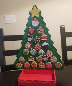 Melissa & Doug Countdown to Christmas Wooden Advent Calendar - Magnetic Tree, 25 Magnets , Orange Santa 63 8186QgrNRvL