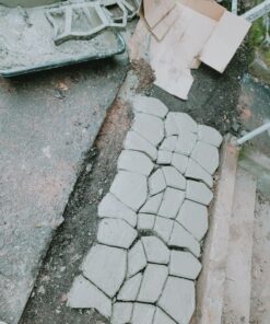 Walk Maker, Pathmate Stone Moldings Paving Pavement Concrete Molds Stepping Stone Paver Walk Way Mold for Patio, Lawn & Garden(Big Size:16.9 x 16.9 x 1.6 inch) Big Size:16.9 x 16.9 x 1.6 inch 29 8186XMaMfUL 1