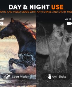 GTHUNDER Night Vision Binoculars - 4K Rechargeable Infrared Digital Night Vision Goggles Black Rechargeable 13 8187Bi011lL