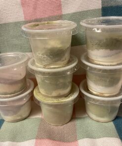 Mini Clear Plastic Jello Shot & Condiment Sauce Disposable Cups with Lids for Restaurants, Party Supplies, Dips, Souffle (1 Ounce, 125 Pack) 17 8187YKGmdnL