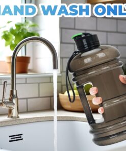 75 Oz Half Gallon Water Bottle with Handle - 2.2L Sport Bottle BPA Free Athletic Gear Leak Proof Water Bottles Hydration Bottle - Gym Water Jug Sports Water Bottle Hiking Outdoor Camping Water Jug Grey 21 8187gVE6jvL