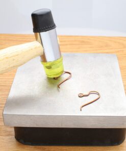 The Beadsmith Plastic-Rubber Jewelers Hammer - 9.5 Inches Wooden Handle - 61mm, 3oz head, 17mm Faces - Use to Flatten and Shape Sheet Metal and Wire with No Risk of Marring 13 8188Pu5M0AS