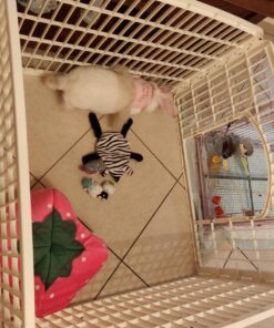IRIS USA 24'' Pet Playpen 2 Panel Add-On with Connecting Rods, Dog Playpen, Puppy Small Medium Dogs, Heavy-Duty Molded Plastic, Rust-Free, Non-Skid Rubber Feet, Easy Assemble, Customizable, White Extra 2 panel 37 8188VDD9VDL