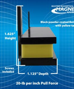 Master Magnetics 24” Heavy-Duty Magnetic Tool Holder, Easy-Install, 20-lb per inch Pull Force, Black Powder Coat with Yellow Stripe (AM1PLC) 24" 27 818E4AzwaDL